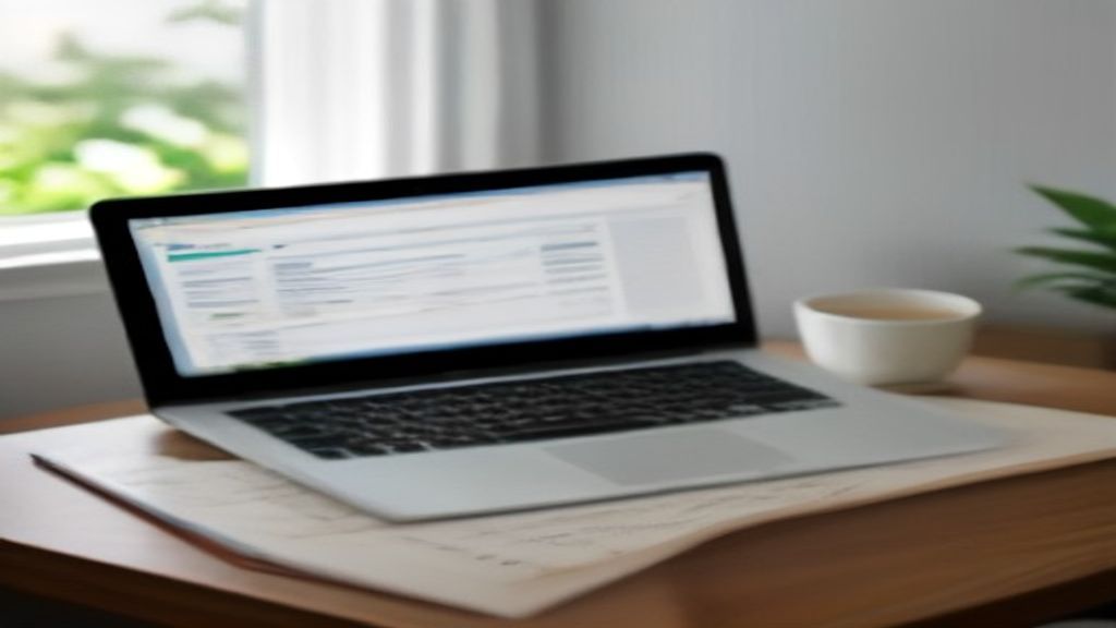 A laptop screen displaying intuitive bookkeeping software designed for small business owners